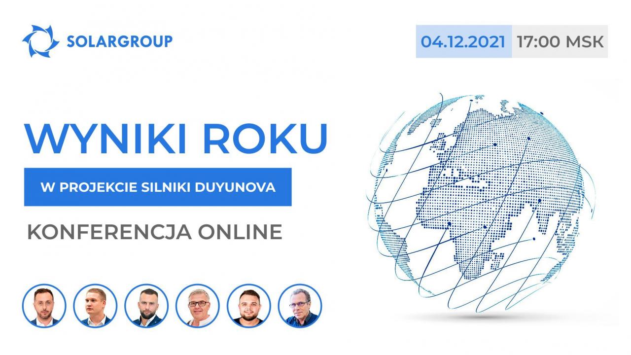 Tegoroczne wyniki projektu Silniki Duyunova: konferencja online transmitowana w 13 językach