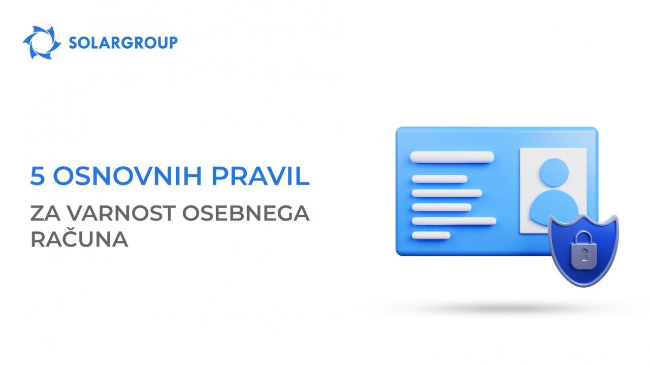 5 osnovnih pravil za varnost osebnega računa