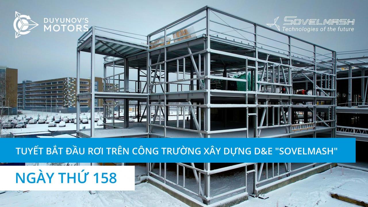 Tuyết bắt đầu rơi trên công trường xây dựng | Ngày thứ 158