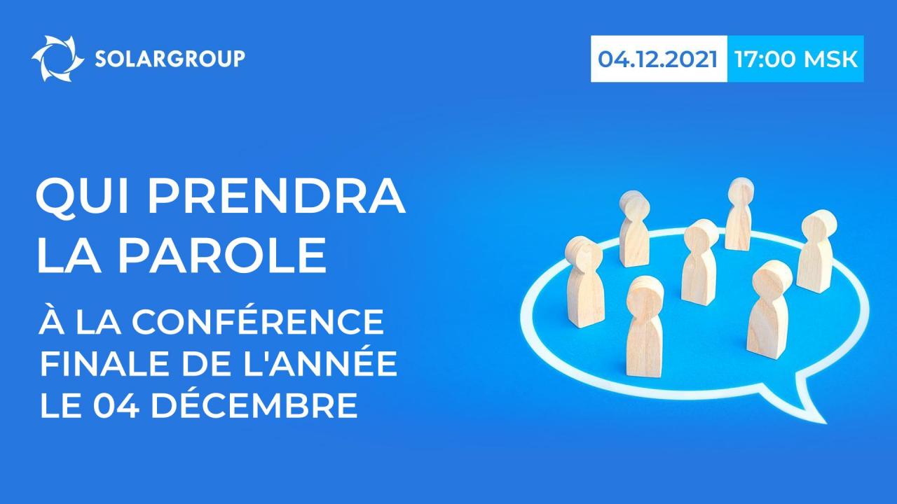 Qui prendra la parole à la conférence finale de l'année le 04 décembre