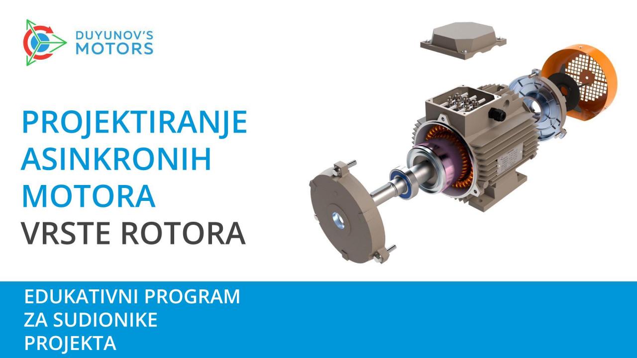 Edukativni program za ulagače projekta: projektiranje asinkronih motora, vrste rotora