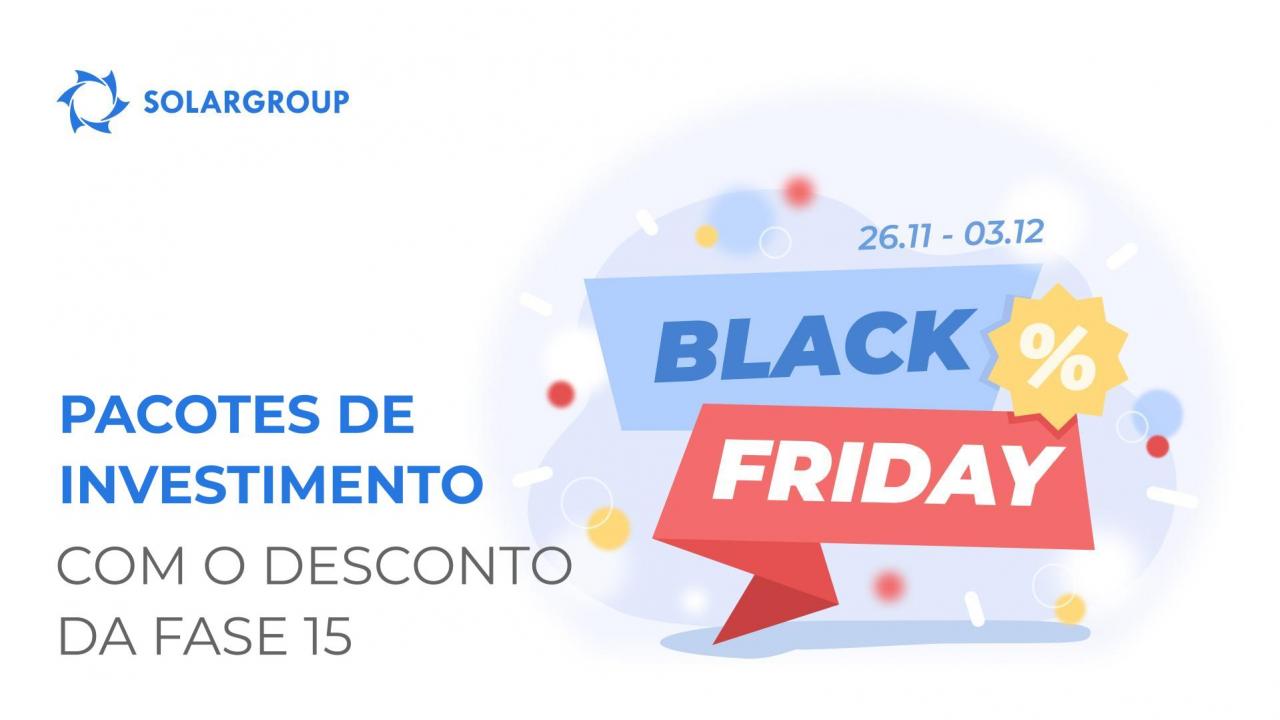 A Black Friday no projeto "Duyunov's motors": pacotes de investimento com o desconto da fase 15