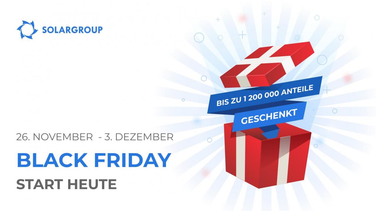 Er ist schon da: "Black Friday" im Projekt "Duyunov-Motoren"