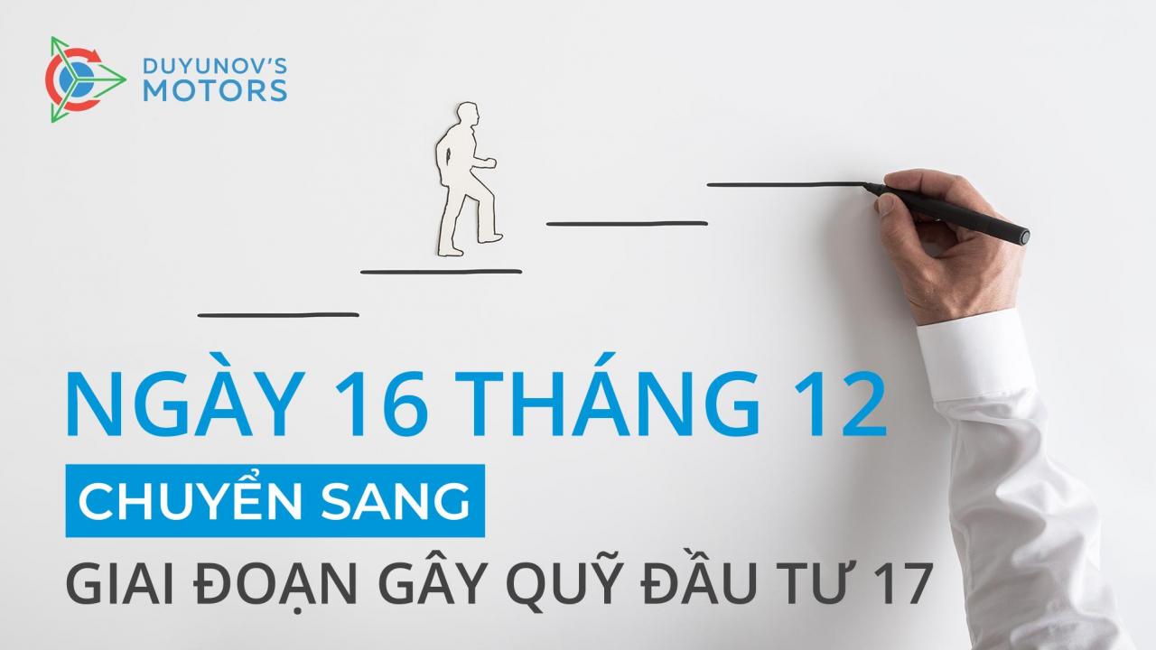 Vào ngày 16 tháng 12, dự án "Động cơ của Duyunov" sẽ chuyển sang giai đoạn tài trợ mới - giai đoạn 17