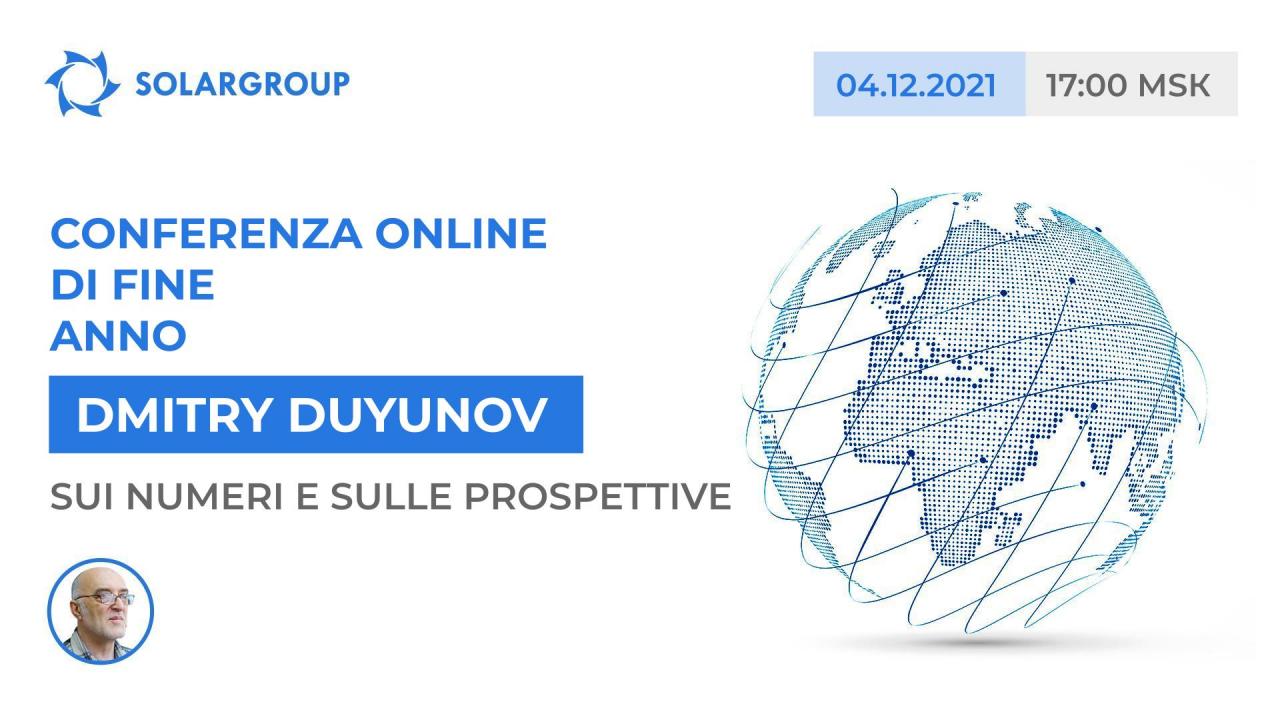 Dmitry Duyunov alla conferenza online del 4 dicembre