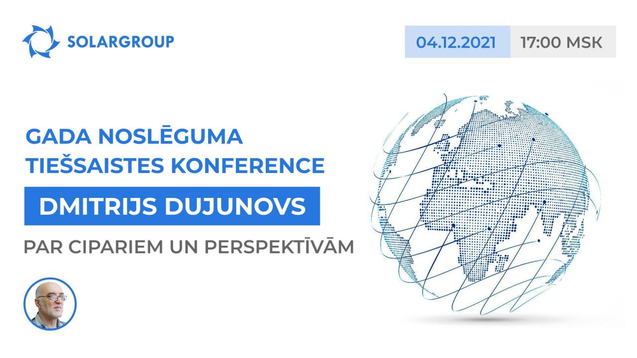 Dmitrijs Dujunovs projekta tiešsaistes konferencē 4. decembrī