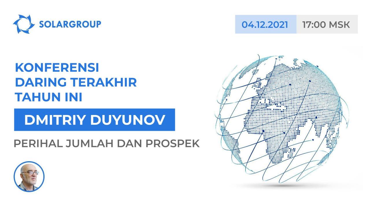 Dmitriy Duyunov dalam konferensi daring proyek pada tanggal 4 Desember