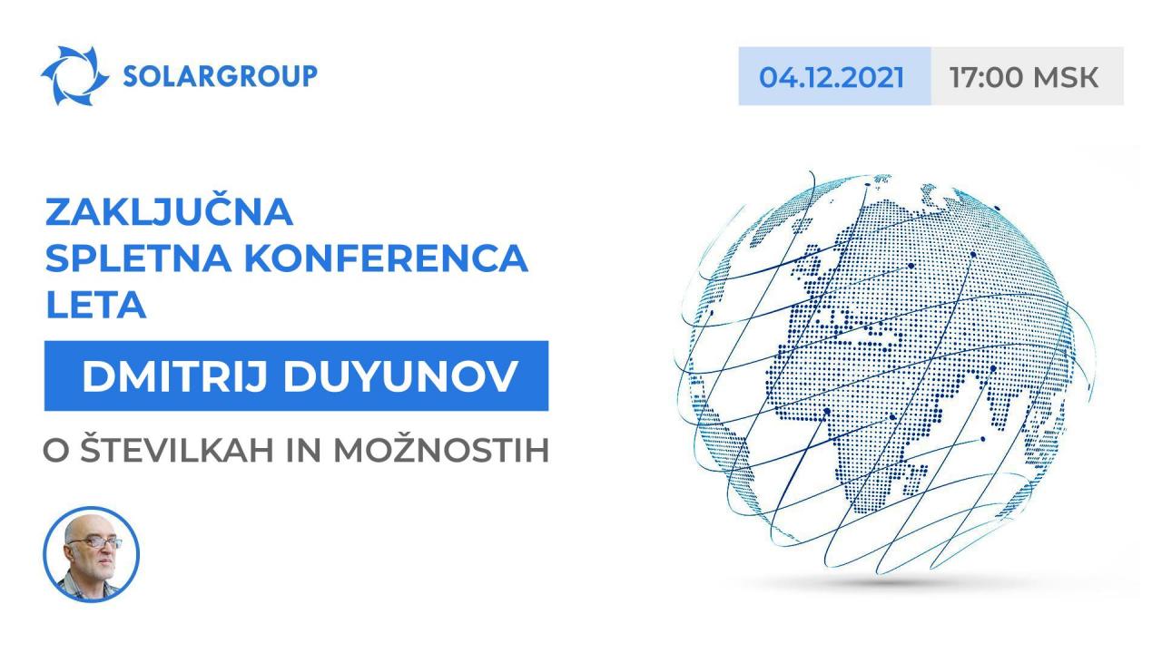 Dmitrij Duyunov na spletni konferenci projekta 4. decembra