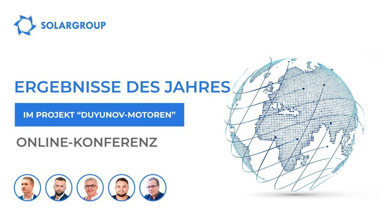 Die Ergebnisse des Jahres im Projekt "Duyunov-Motoren": die Online-Konferenz mit Ausstrahlung in 13 Sprachen