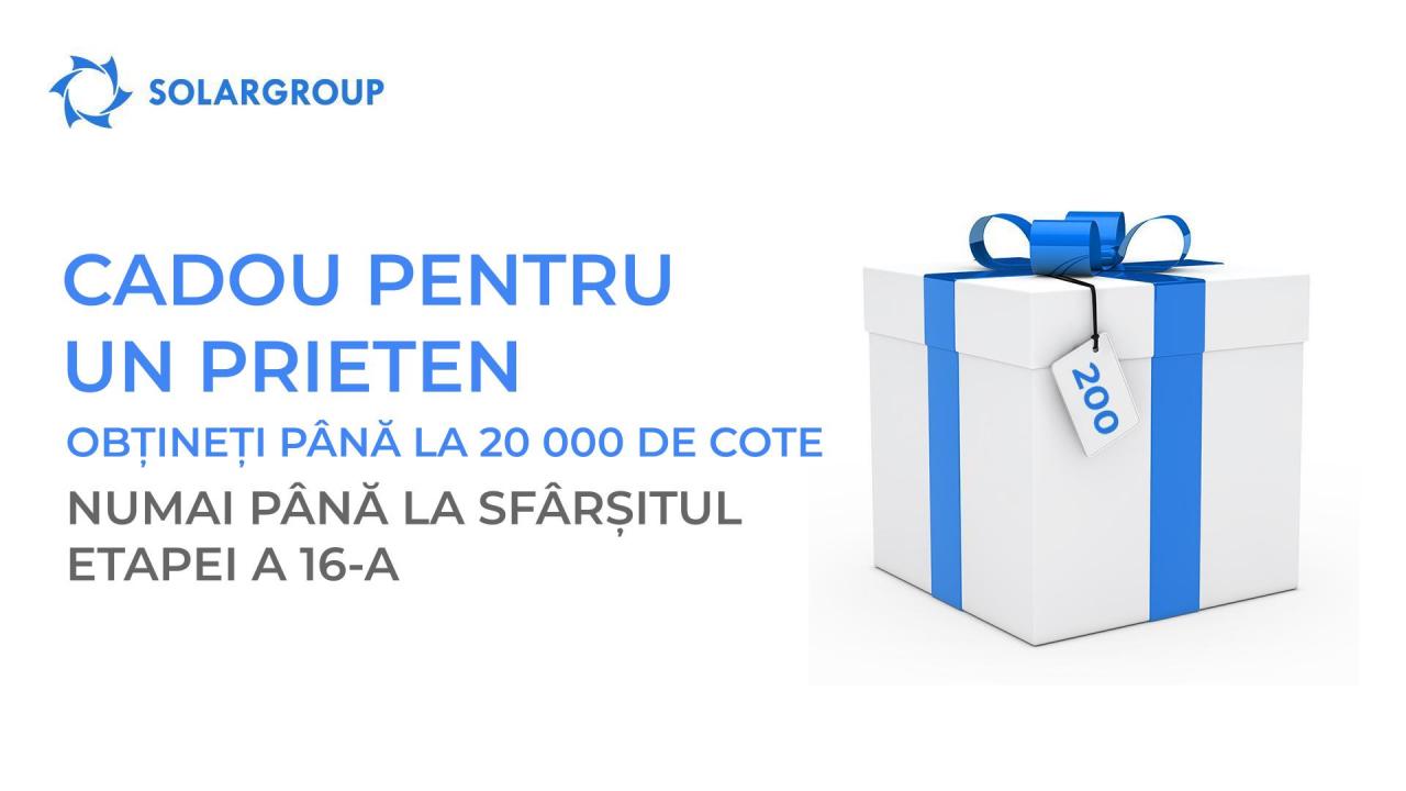 „Cadou pentru un prieten”: obțineți până la 20 000 de cote numai până la sfârșitul etapei a 16-a