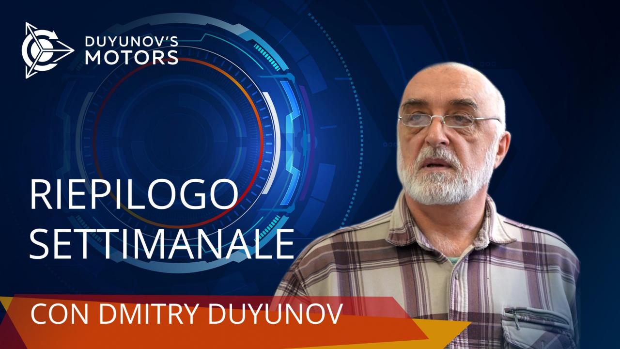 Riepilogo settimanale del progetto Motori Duyunov