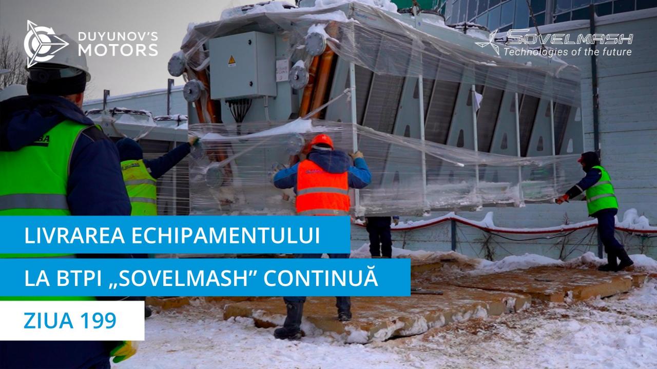 Livrarea echipamentului la BTPI „Sovelmash” continuă: transportarea radiatoarelor | Ziua 199